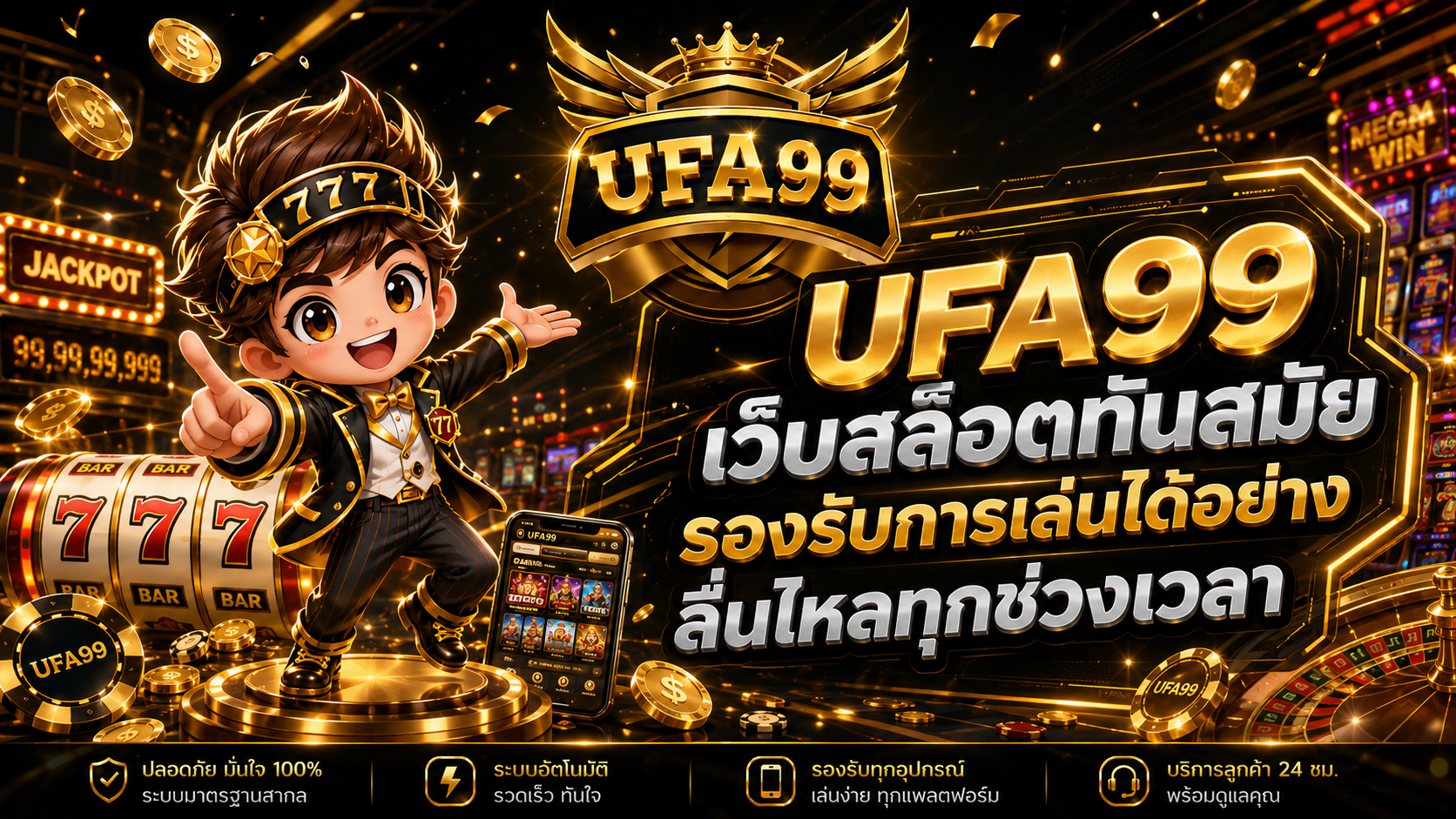 UFA99 เว็บสล็อตทันสมัย รองรับการเล่นได้อย่างลื่นไหลทุกช่วงเวลา​