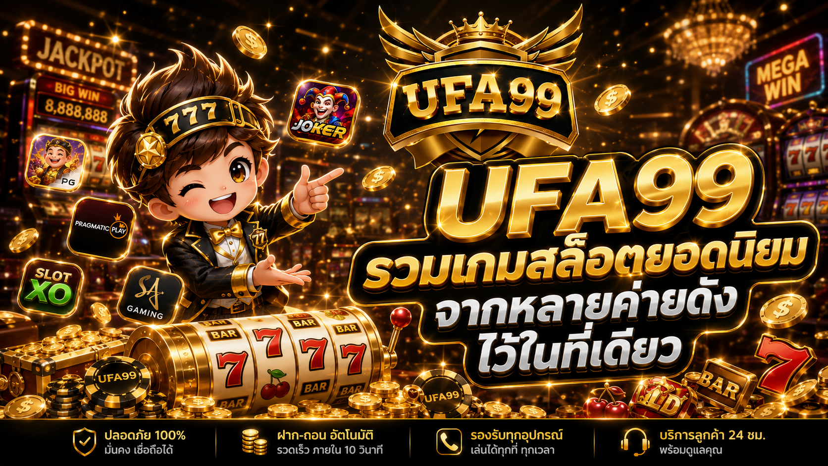 UFA99 รวมเกมสล็อตยอดนิยมจากหลายค่ายดังไว้ในที่เดียว​